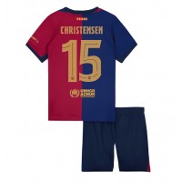 Fotballdrakt Barn Barcelona Andreas Christensen #15 Hjemmedraktsett 2024-25 Kortermet (+ Korte bukser)